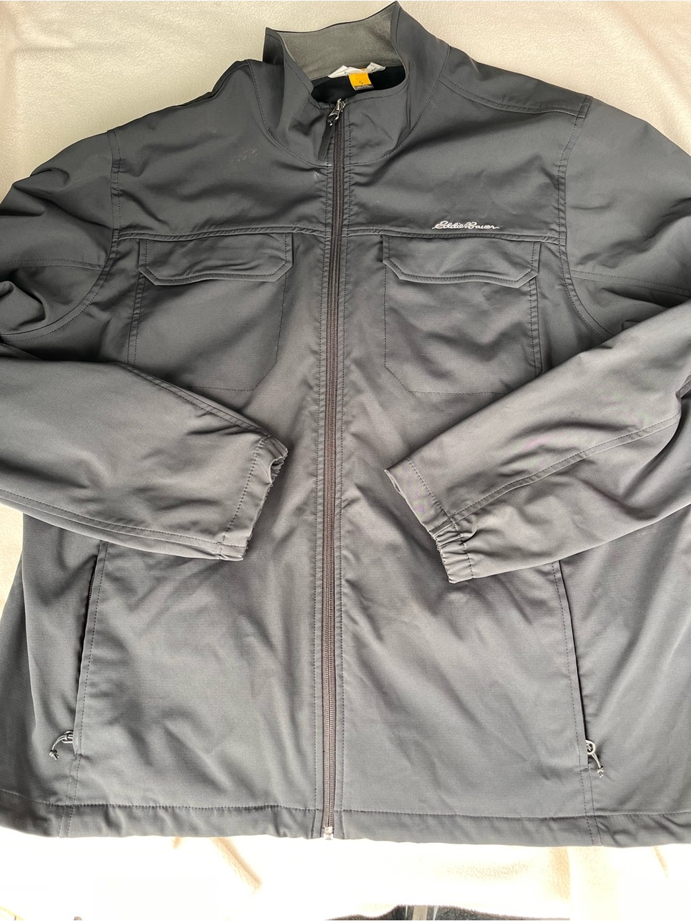 Eddie Bauer Men's Black Softshell Zip Jacket 2XL
